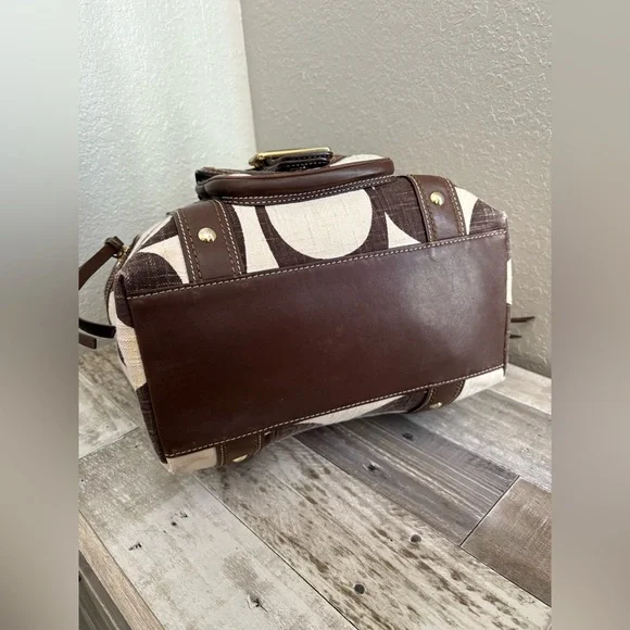 Coach Brown and Cream Shoulder Bag - Picture 5 of 16